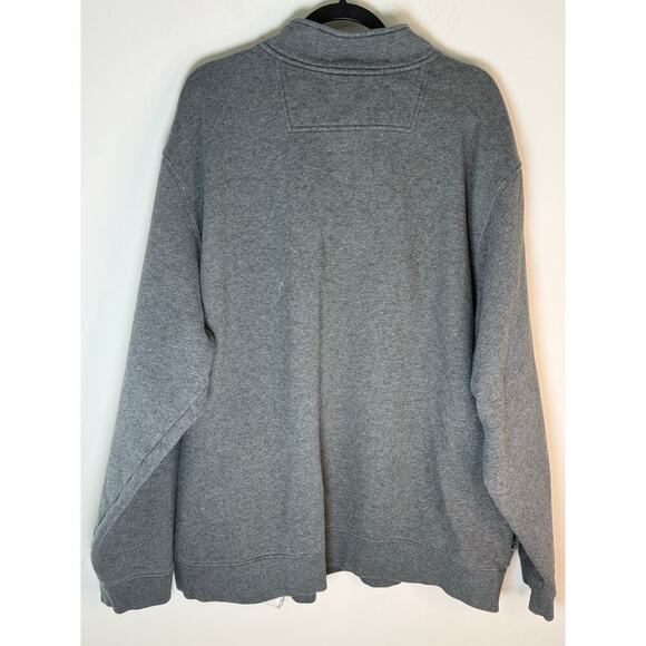 L.L. Bean Men’s 1/4‎ Zip Sweatshirt Heather Gray Pullover Size XXL Tall - Picture 2 of 8